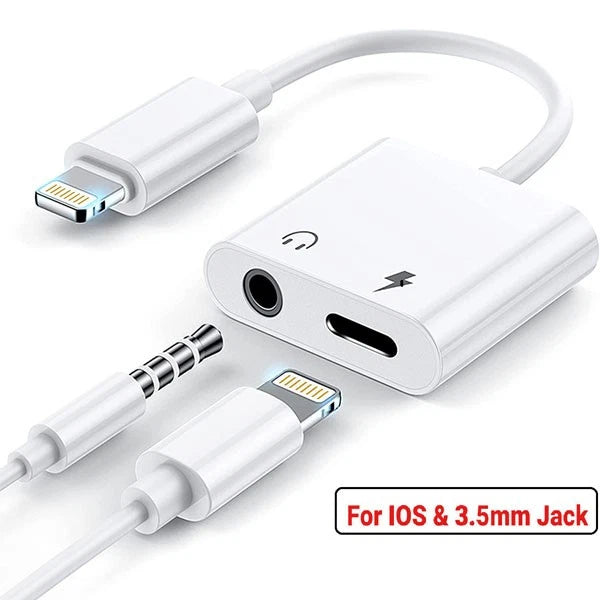2in1 Charger and Headphone USB Type C to 3.5mm Aux Audio Cable Cord Adapter Lot
