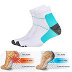 5 Pairs Compression Socks Plantar Fasciitis Arch Ankle Running Support Men Women