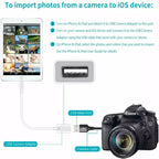 To Camera USB Female OTG Connector Adapter Cable For Apple iPhone iPad iPod lot