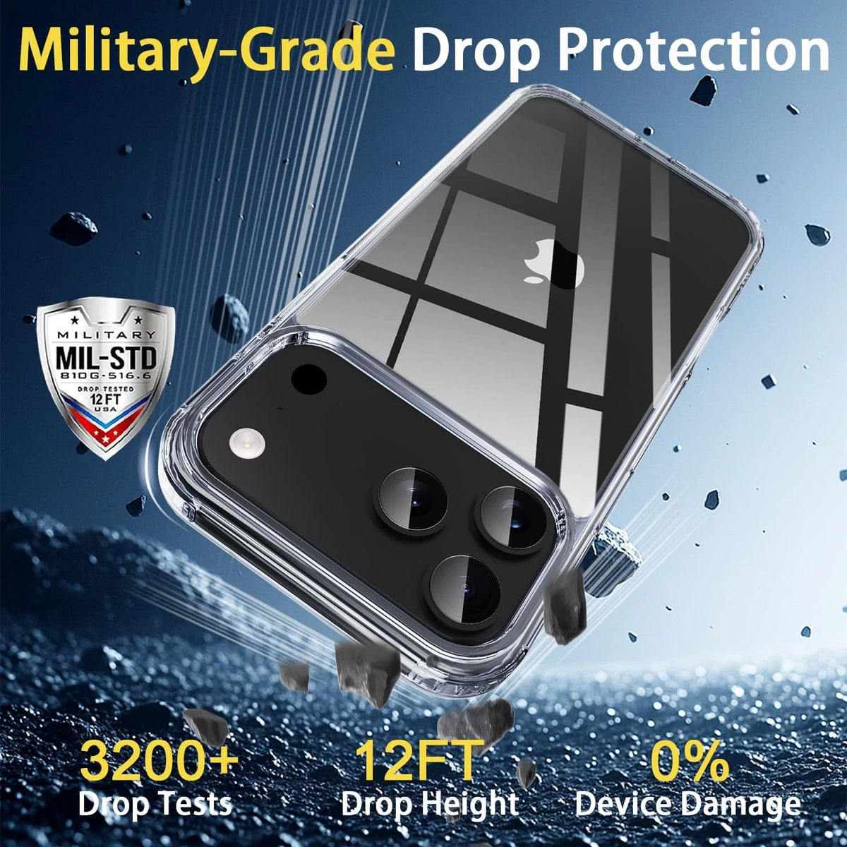 For iPhone17 16 15 14 13 12Pro Max Mini Soft Silicone Clear Cover Shockproof lot