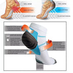 5 Pairs Compression Socks Plantar Fasciitis Arch Ankle Running Support Men Women