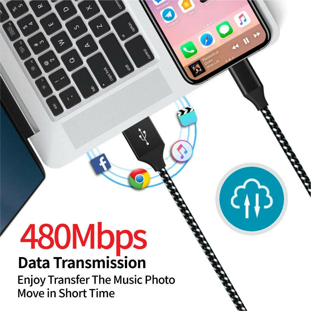 Fast Charger Cable Heavy Duty For iPhone14 13 12 11 X XR Charging Cord Wholesale