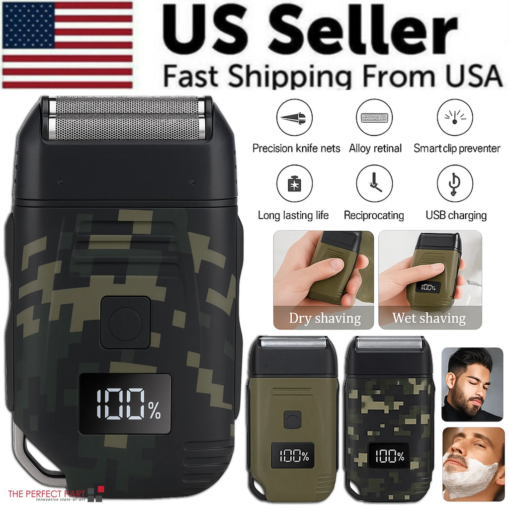 Mens USB Electric Shaver Trimmer Razor Rechargeable Hair Beard Shaving Machine
