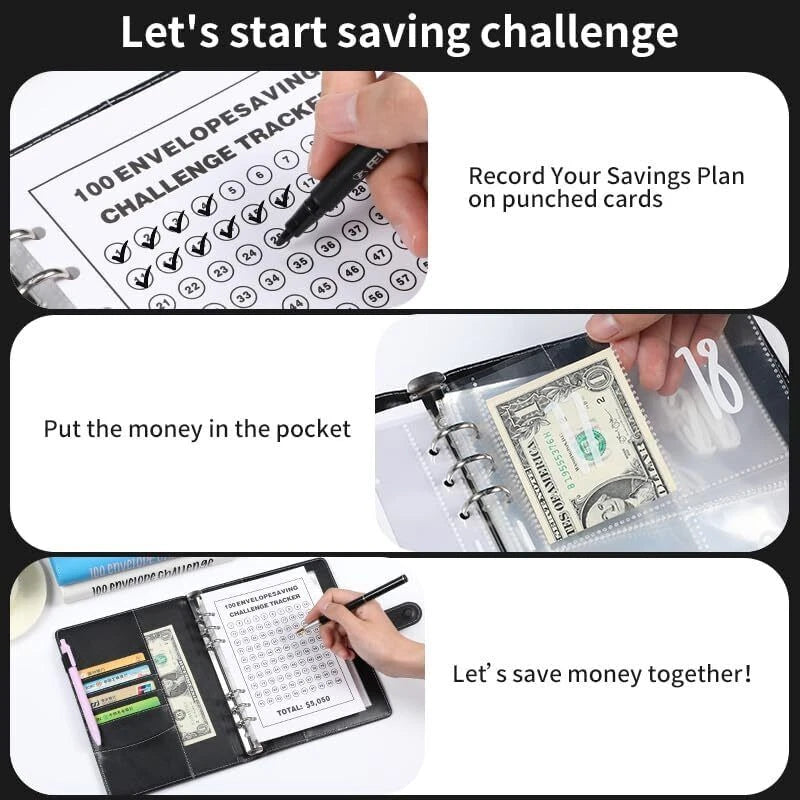 100 Envelope Challenge Budget Planner $5,050 Money Saving Cash Challenge Book